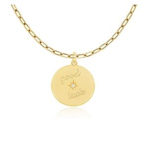 EF COLLECTION Jumbo Diamond Good Luck Necklace